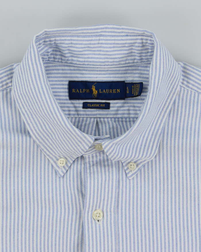 Vintage Ralph Lauren Striped Heavyweight Long Sleeve Shirt - L