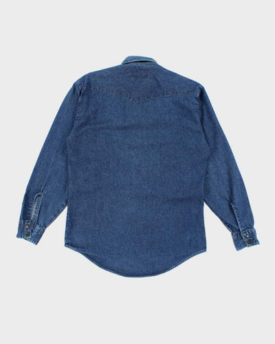 Vintage 2000's Levi's Dark Wash Long Sleeve Denim Shirt - M
