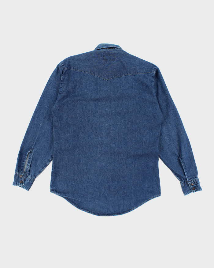 Vintage 2000's Levi's Dark Wash Long Sleeve Denim Shirt - M