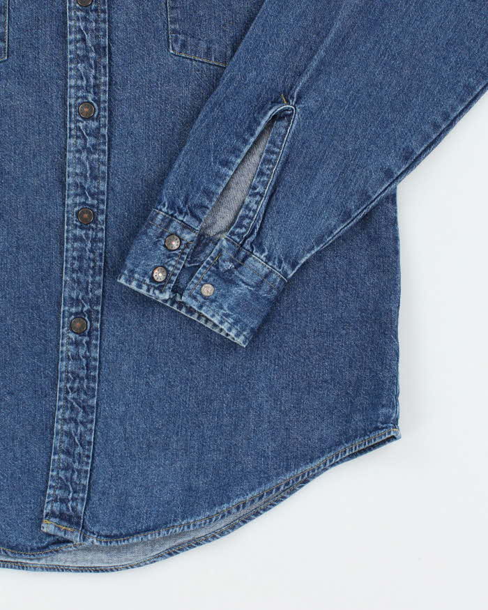 Vintage 2000's Levi's Dark Wash Long Sleeve Denim Shirt - M