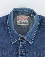 Vintage 2000's Levi's Dark Wash Long Sleeve Denim Shirt - M