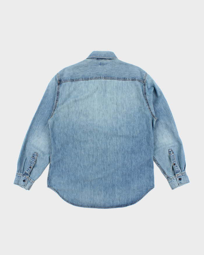 Vintage 2000's Levi's Light Wash Red Label Denim Shirt - M