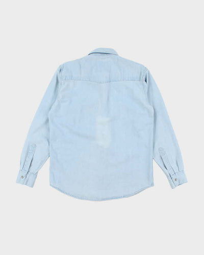 Vintage Y2K True Religion Ultra Light Wash Snap Button Denim Shirt - XL