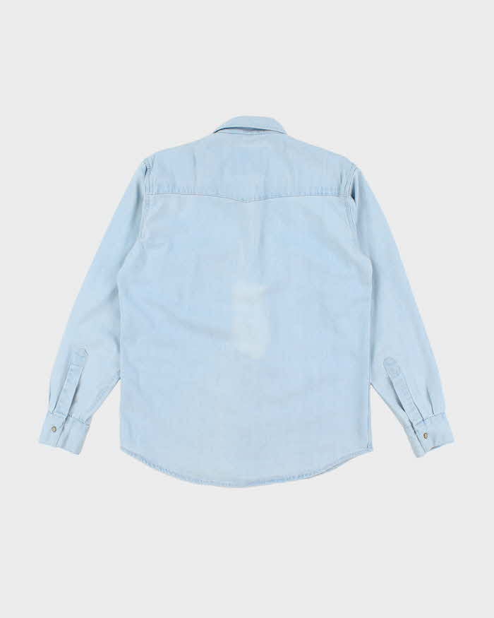 Vintage Y2K True Religion Ultra Light Wash Snap Button Denim Shirt - XL