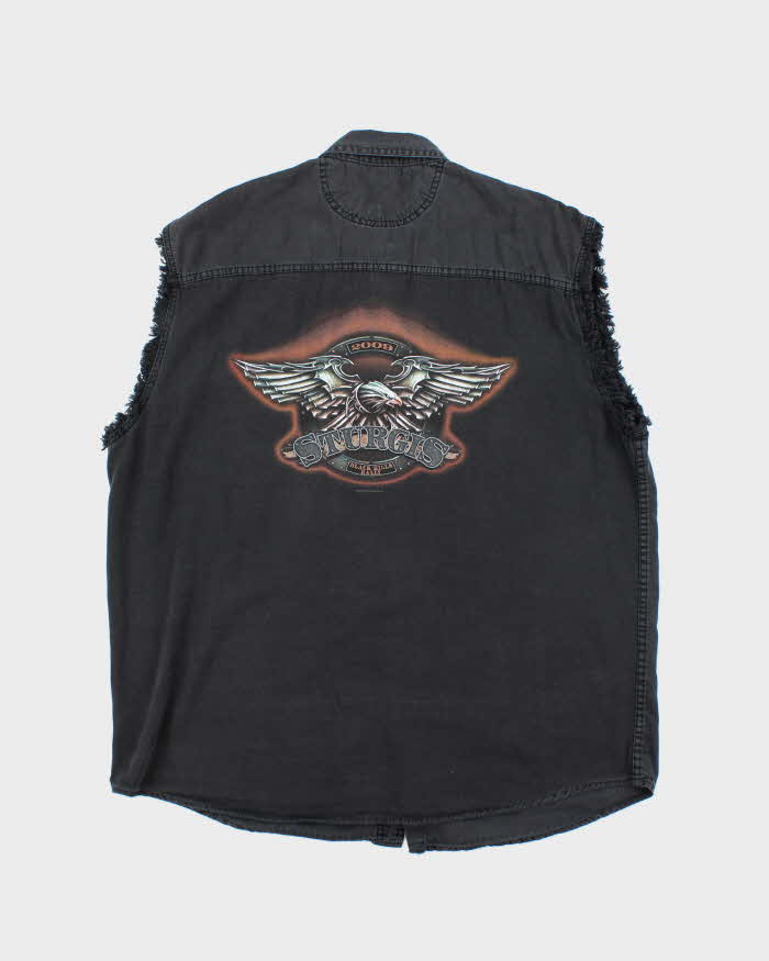 Vintage Y2K Sturgis Biker Graphic Printed Sleeveless Shirt - XXL