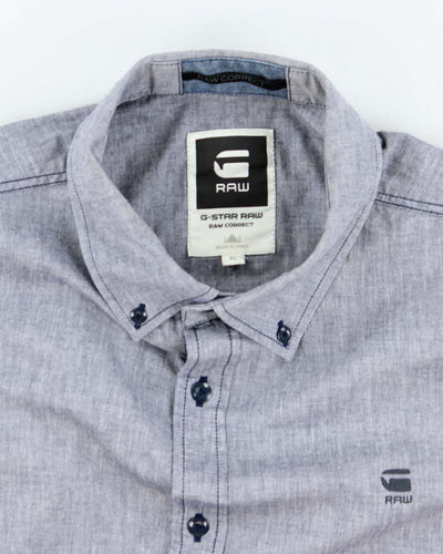 Vintage Y2K G-Star Raw Grey Brushed Long Sleeve Shirt - XL