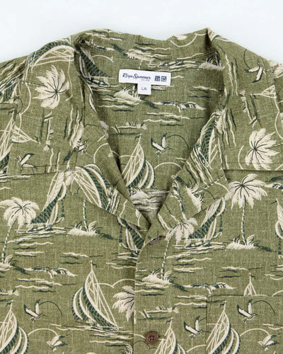 Reyn Spooner x Uniqlo All Over Printed Short Sleeve Hawaiian Shirt - L