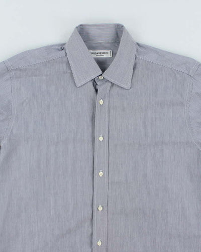 Vintage Yves Saint Laurent Fine Striped Long Sleeve Shirt - L