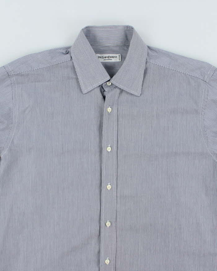 Vintage Yves Saint Laurent Fine Striped Long Sleeve Shirt - L