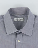 Vintage Yves Saint Laurent Fine Striped Long Sleeve Shirt - L