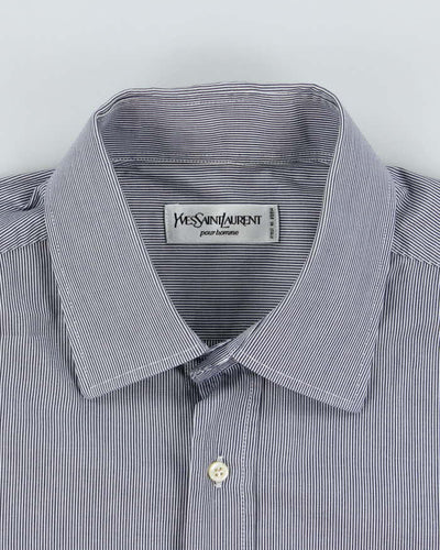 Vintage Yves Saint Laurent Fine Striped Long Sleeve Shirt - L
