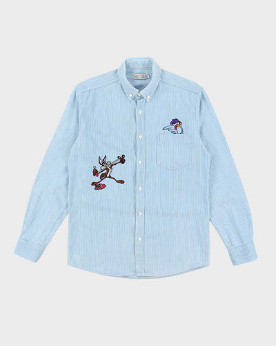 Vintage 90's GCOMA Looney Tunes Embroidered Striped Shirt - L