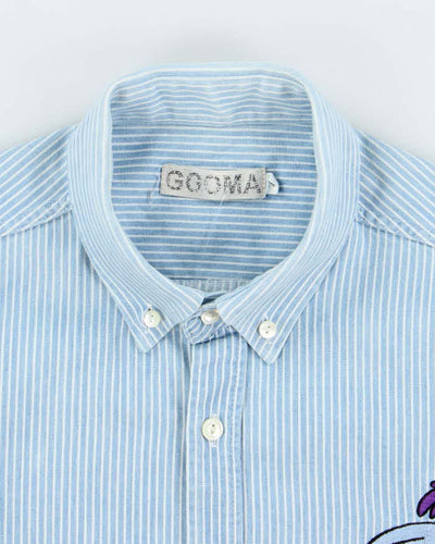 Vintage 90's GCOMA Looney Tunes Embroidered Striped Shirt - L