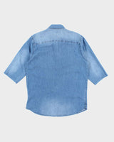 Vintage 80's Lee Medium Wash 3/4 Sleeve Denim Shirt - L