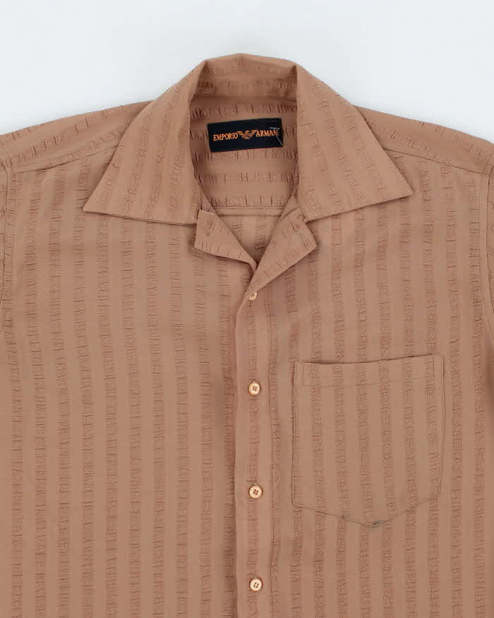 Vintage Emporio Armani All Over Print Textured Shirt - L