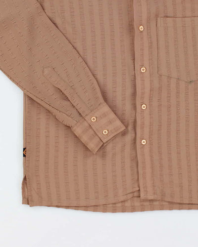 Vintage Emporio Armani All Over Print Textured Shirt - L