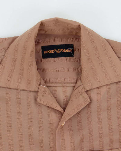 Vintage Emporio Armani All Over Print Textured Shirt - L