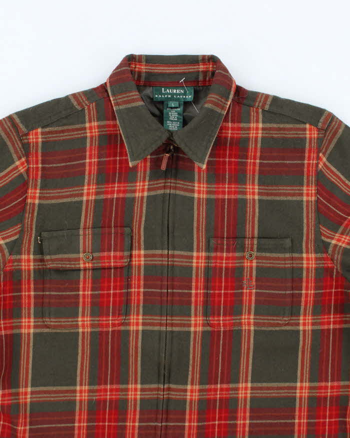 Vintage Ralph Lauren Wool Zip-up Flannel - L