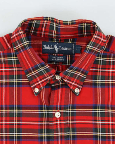 Vintage Ralph Lauren Check Long Sleeve Oversized Shirt - L