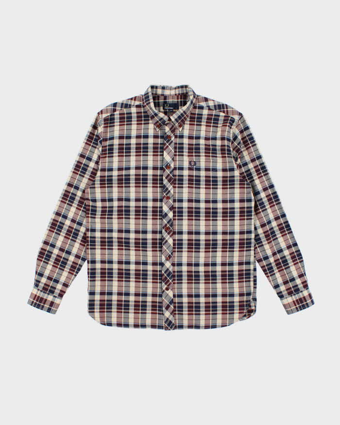Vintage Fred Perry Check Long Sleeve Shirt - L