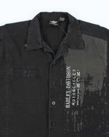 Harley Davidson Grey Pinstripe Collared Shirt - L