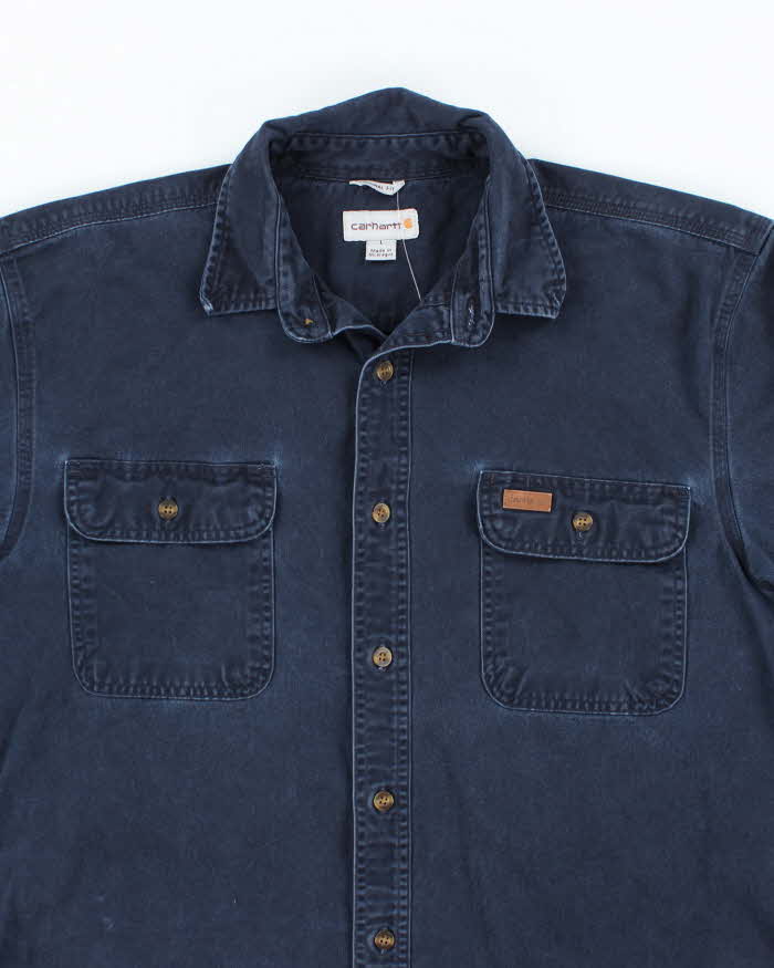 Carhartt Navy Blue Collared Shirt - L