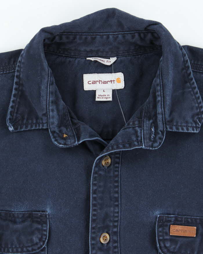 Carhartt Navy Blue Collared Shirt - L