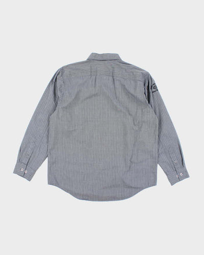 Harley Davidson Grey Pinstripe Collared Shirt - L