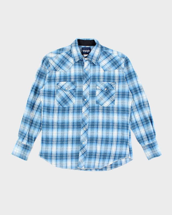 Vintage Wrangler Snap Button Flannel Shirt - M