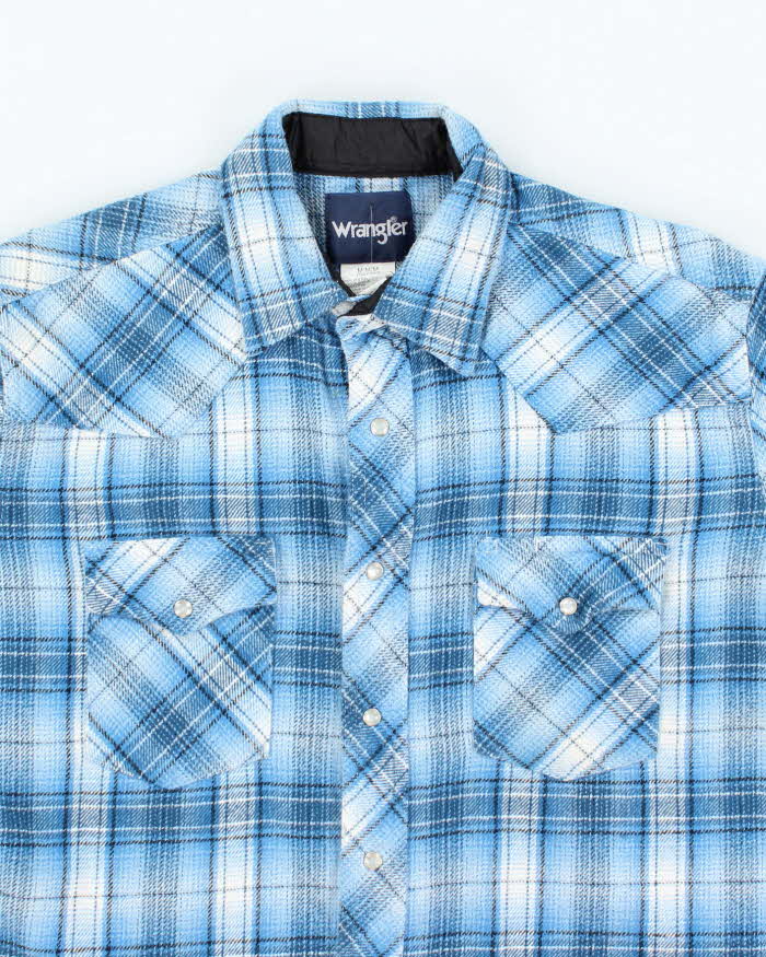 Vintage Wrangler Snap Button Flannel Shirt - M