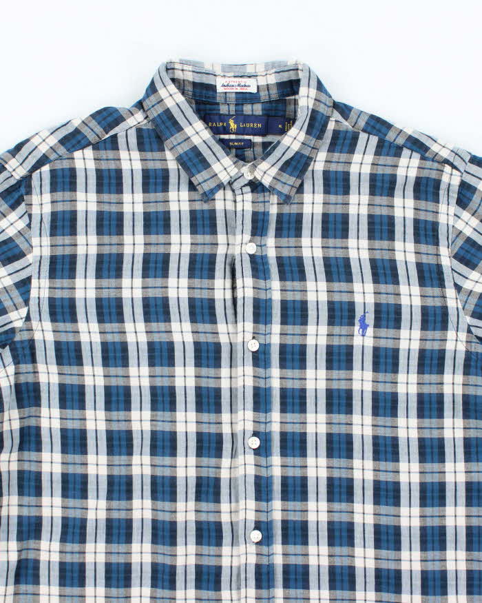 Ralph Lauren Slim Fit Blue Plaid Shirt - XL