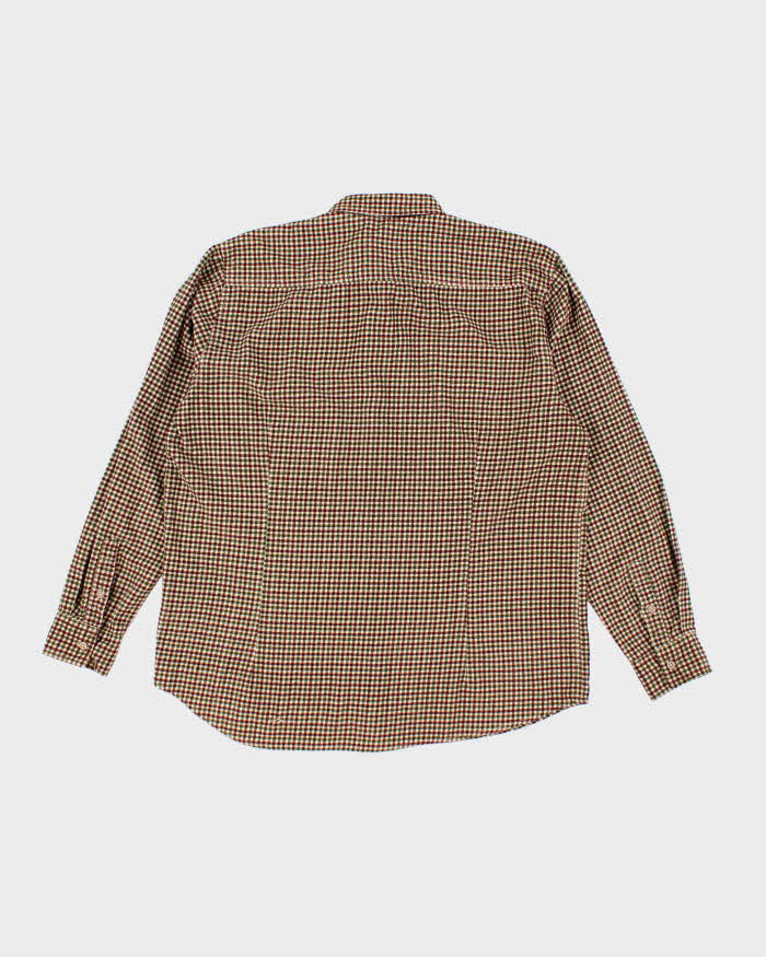 Saks Fifth Avenue Beige and Green Corduroy Shirt - XL