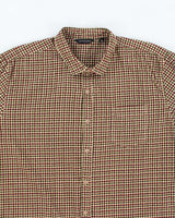 Saks Fifth Avenue Beige and Green Corduroy Shirt - XL