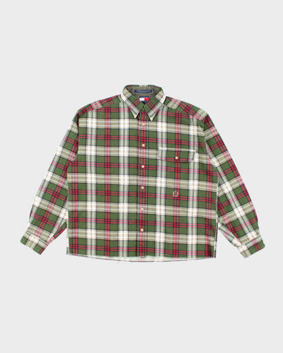 Men's Tommy Hilfiger Green Plaid Shirt - L
