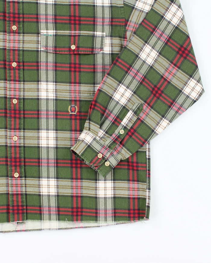 Men's Tommy Hilfiger Green Plaid Shirt - L