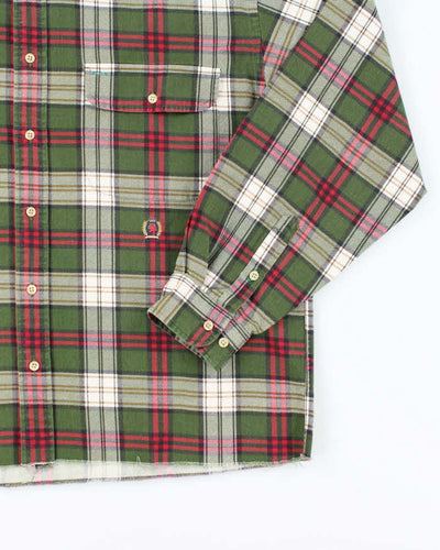 Men's Tommy Hilfiger Green Plaid Shirt - L