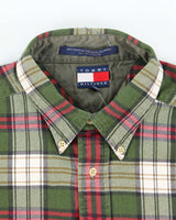 Men's Tommy Hilfiger Green Plaid Shirt - L