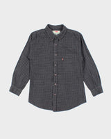 Men's Levi's Grey Flannel Plaid Shirt - M
