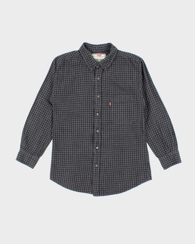 Men's Levi's Grey Flannel Plaid Shirt - M