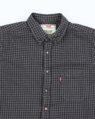 Men's Levi's Grey Flannel Plaid Shirt - M