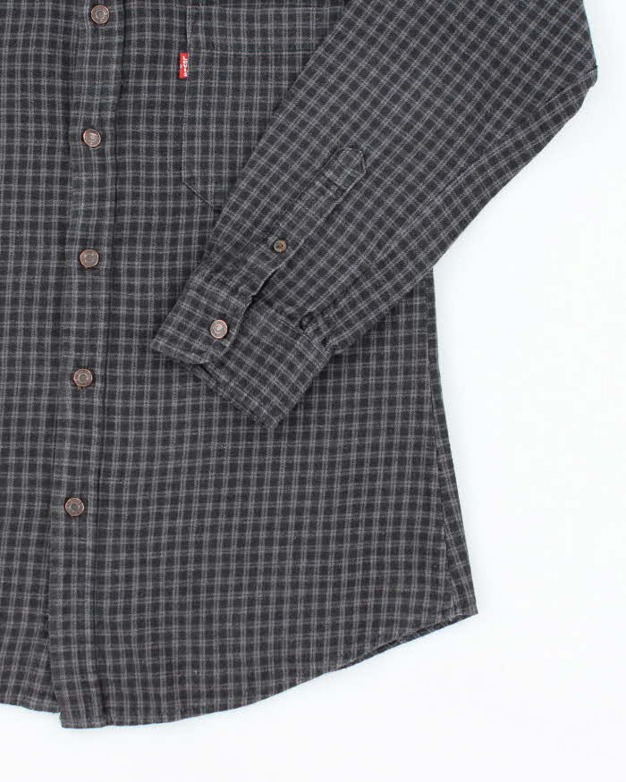 Men's Levi's Grey Flannel Plaid Shirt - M