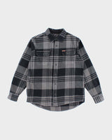 Men's Orvis Grey Flannel Plaid Shirt - S