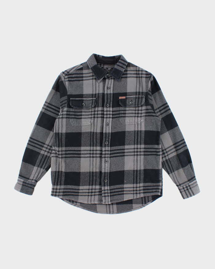 Men's Orvis Grey Flannel Plaid Shirt - S