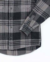 Men's Orvis Grey Flannel Plaid Shirt - S