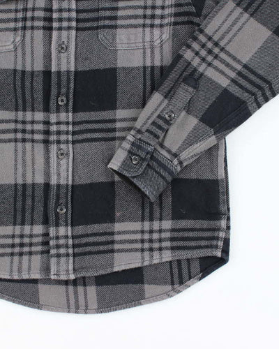 Men's Orvis Grey Flannel Plaid Shirt - S