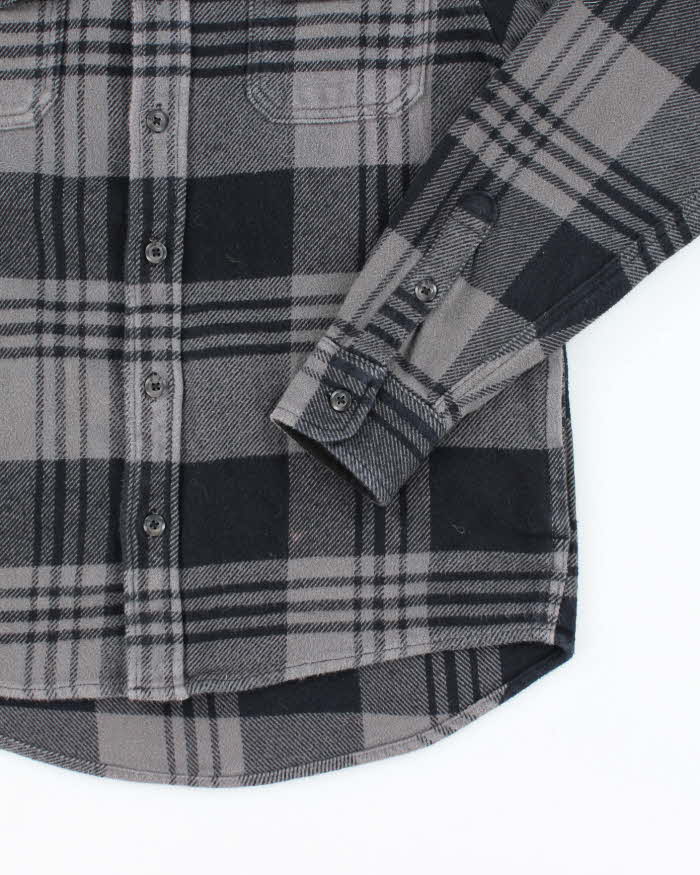 Men's Orvis Grey Flannel Plaid Shirt - S