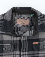 Men's Orvis Grey Flannel Plaid Shirt - S