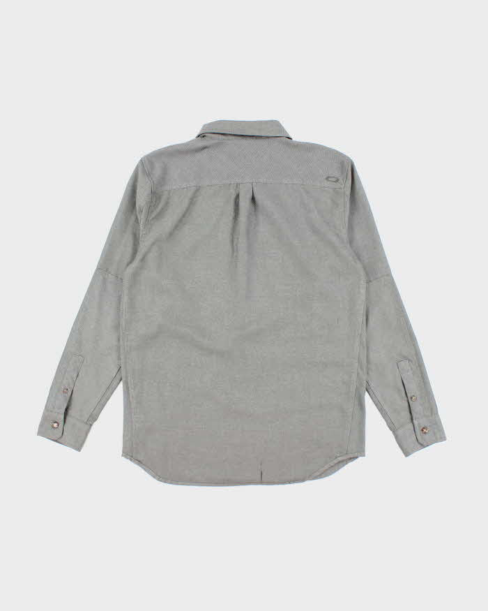 Men's Oakley Grey Button Up Shirt - M