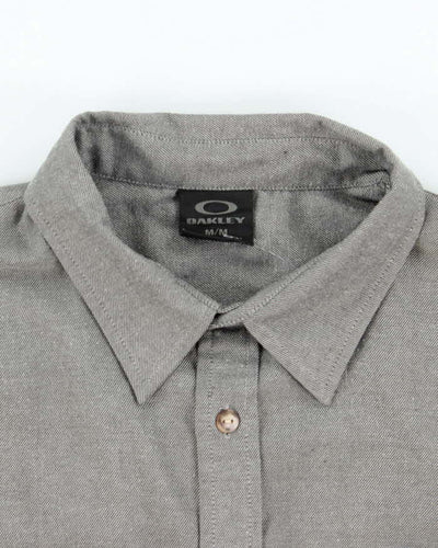 Men's Oakley Grey Button Up Shirt - M