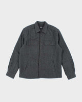 Men's Only &amp; Sons Grey Button Up Lined Over Shirt - M